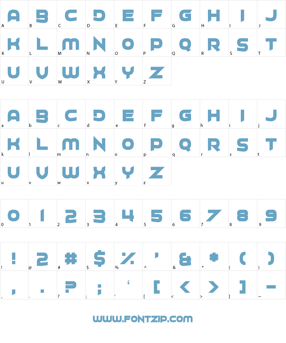 Project H Font Character